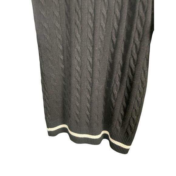 J for Justify Black Sweater Dress Women 1X V-Neck Cable Knit Preppy Bodycon NWT - Picture 10 of 13